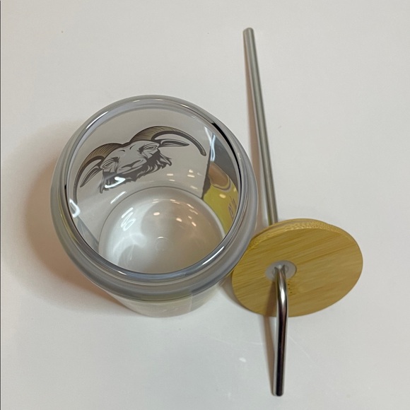 NBA ‘GOATS’ Jordan & LeBron Legends Drinking Glass Lid & Metal Straw Sports Fan - Picture 7 of 7